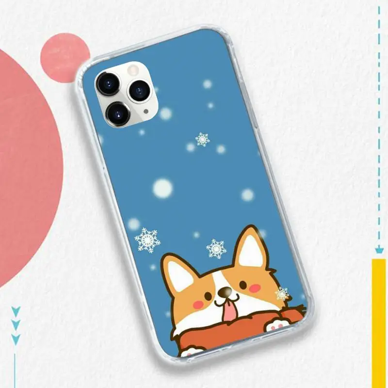 

corgi Cute cartoon dog Phone Case for iPhone 11 12 pro XS MAX 8 7 6 6S Plus X 5S SE 2020 XR