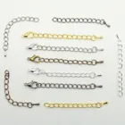 Застежка-карабин для изготовления ювелирных изделий сделай сам с удлиненной цепочкой-коннектором для браслетов и ожерелий, 20 шт.лот, 5 см, 7 см, цвет в ассортименте