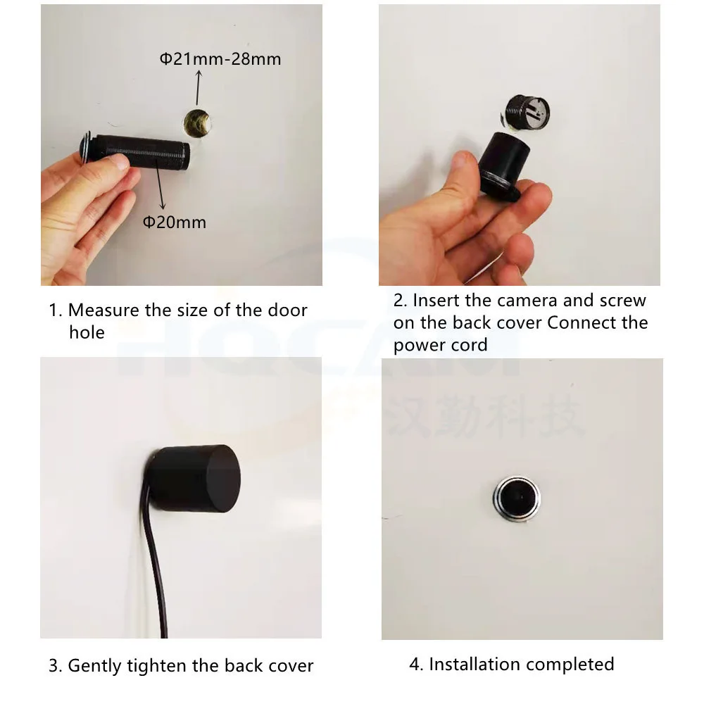 

Door Eye Hole Security 1080P HD 1.7mm Lens Wide Angle FishEye CCTV Network Mini Peephole Door WifI Camera P2P ONVIF Door Bell