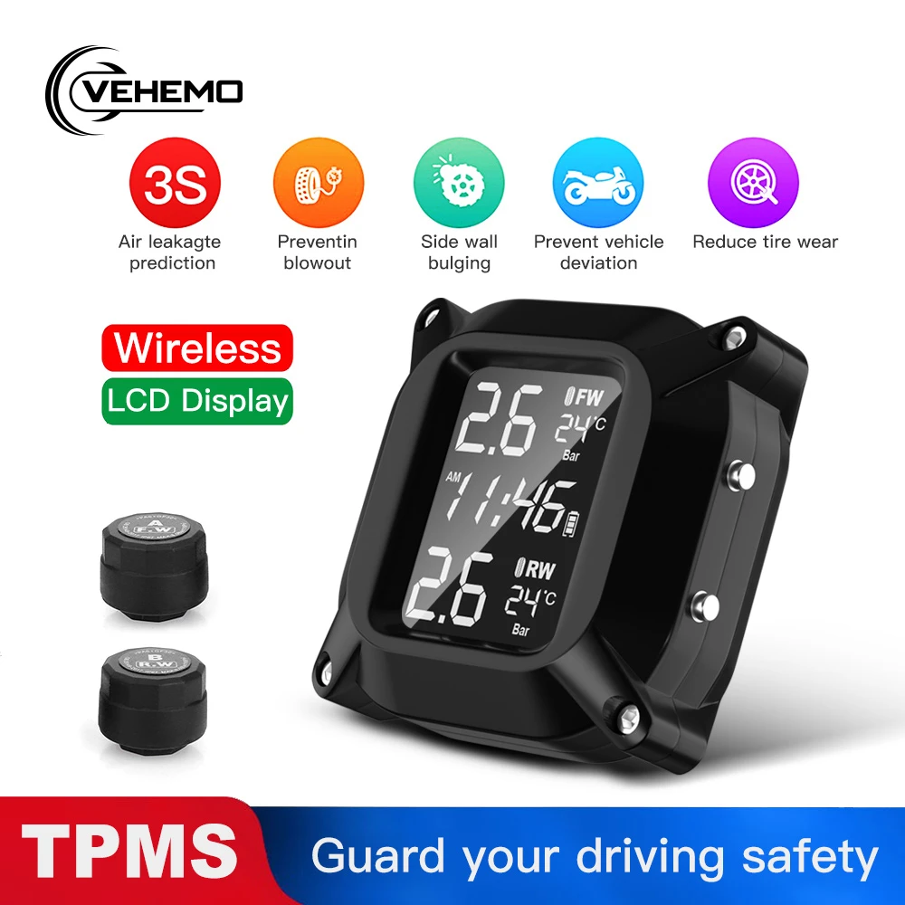 Система контроля давления в шинах TPMS с USB интерфейсом и дисплеем режиме реального