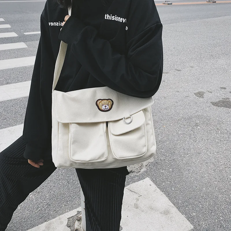 Женские сумки через плечо новые модные повседневные школьные с мультяшным