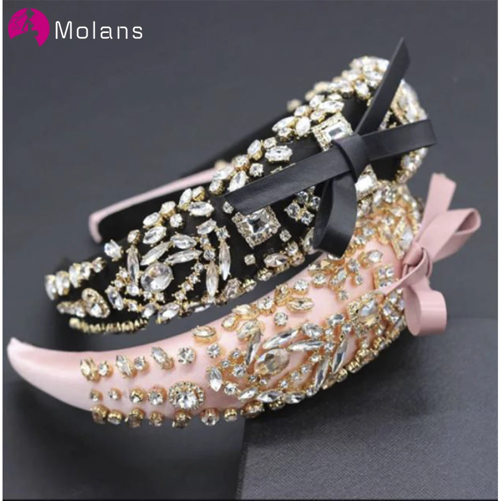 MOLANS 2020 имитация кирпича свадебная повязка на голову розовый черный с широкими