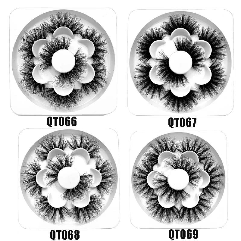 

4 пары ресниц 25 мм, пушистые 3d норковые ресницы, макияж, Драматические Длинные натуральные ресницы, оптовая продажа, наращивание ресниц, маки...