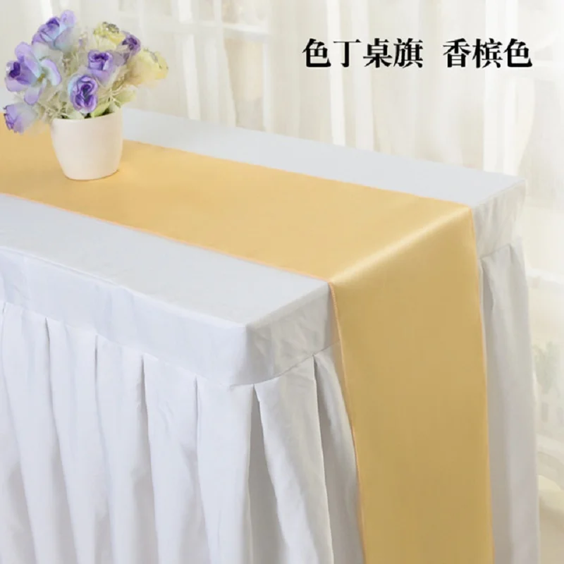 1 шт. одноцветные Цвет атласная настольная дорожка пояса покрытие стола для дома
