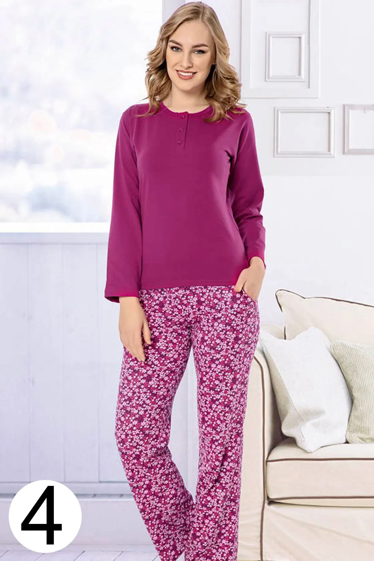 Women's Cotton Pajamas set Bottom Top Suit Lady 'S Pajama Set Gift Sleepwear Sets of Colors
