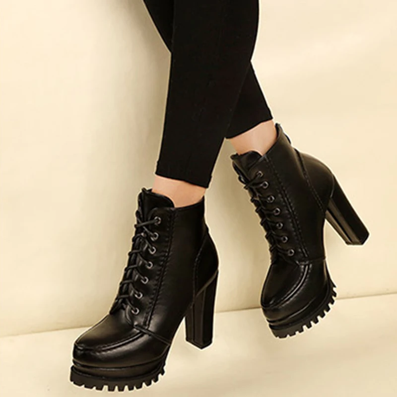 Rimocy/женские ботильоны на очень высоком каблуке модная обувь платформе со