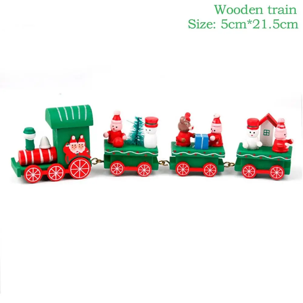 Wooden train 01 Маленький поезд деревянные рождественские украшения для дома Рождественский Декор Рождество год рождественские украшения Рождество Noel - Цвет: Wooden train 01