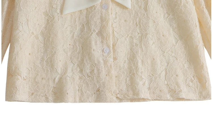 

Blusas New Style Autumn Winter 2020 New Korean-Style Bow Neck Lantern Long Sleeve Lace Bottoming Women Blouse Shirt Top 955A