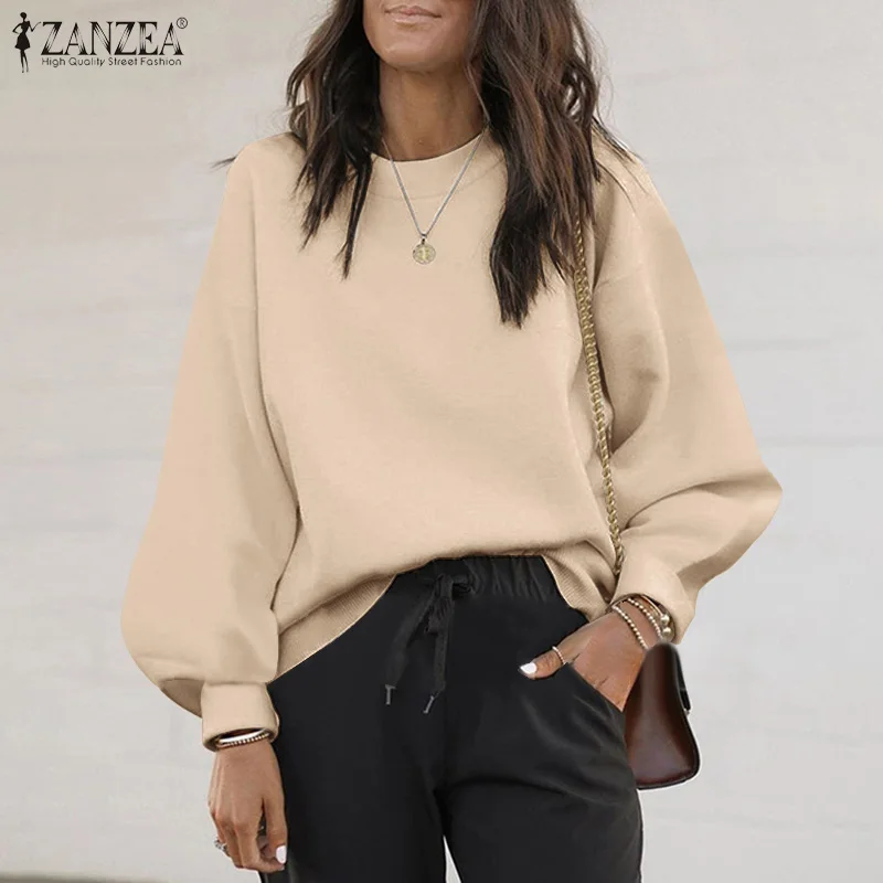 

Женский свитшот с длинным рукавом-фонариком и круглым вырезом