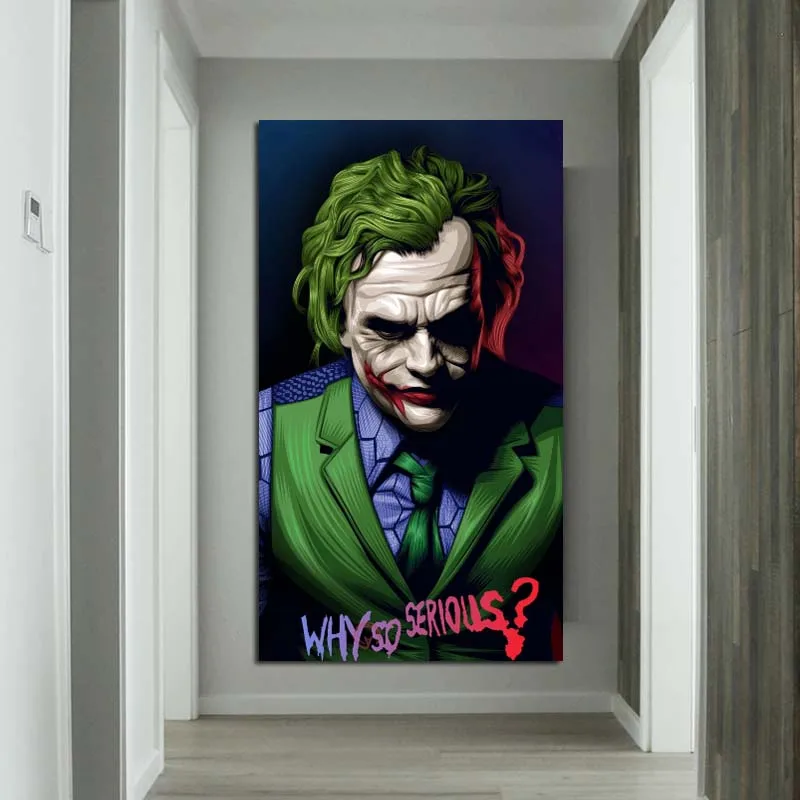 

Modern Canvas Painting Abstract Joker Portrait Posters and Prints Wall Art Wall Pictures for Living Room Cuadros Home Decoration