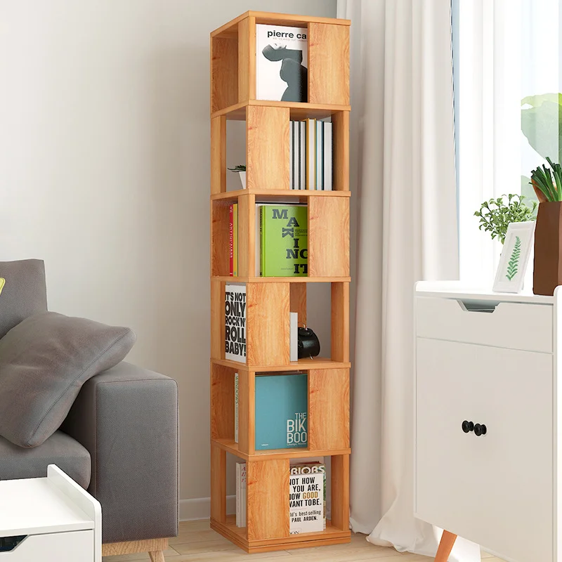 Вращающаяся книжная полка напольная простой книжный шкаф для студентов