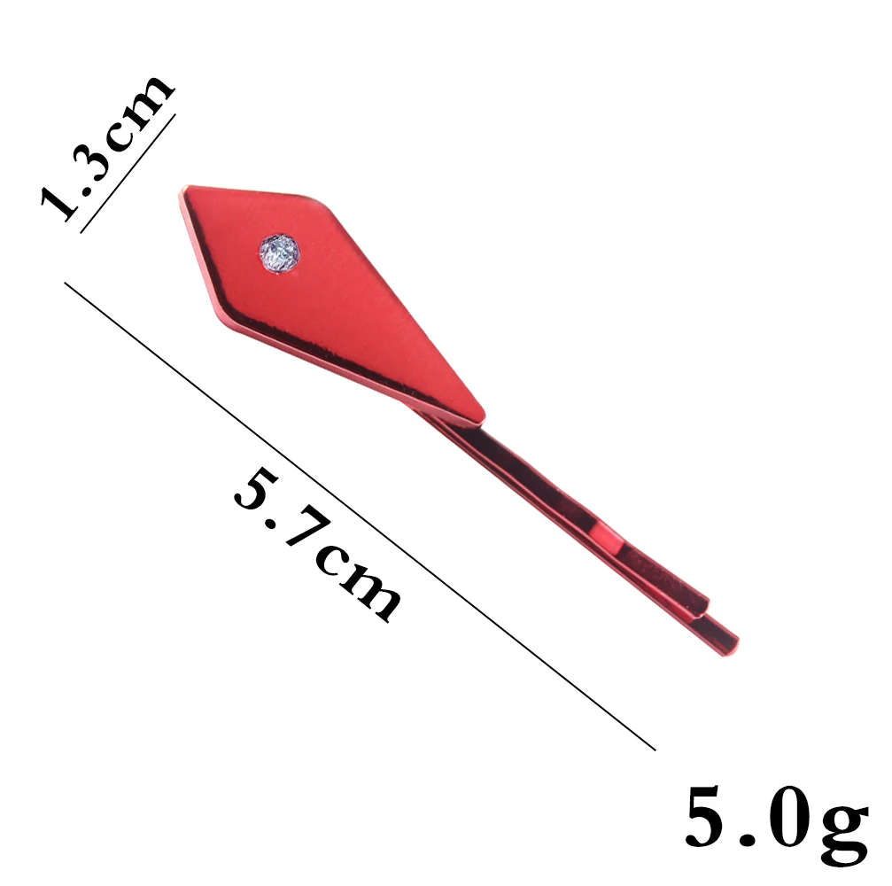 

Cartoon EDENS ZERO Rebecca Hair Clip Pin For Women Red Geometric Crystal Hairpin Headwear Hair Styling Accessories