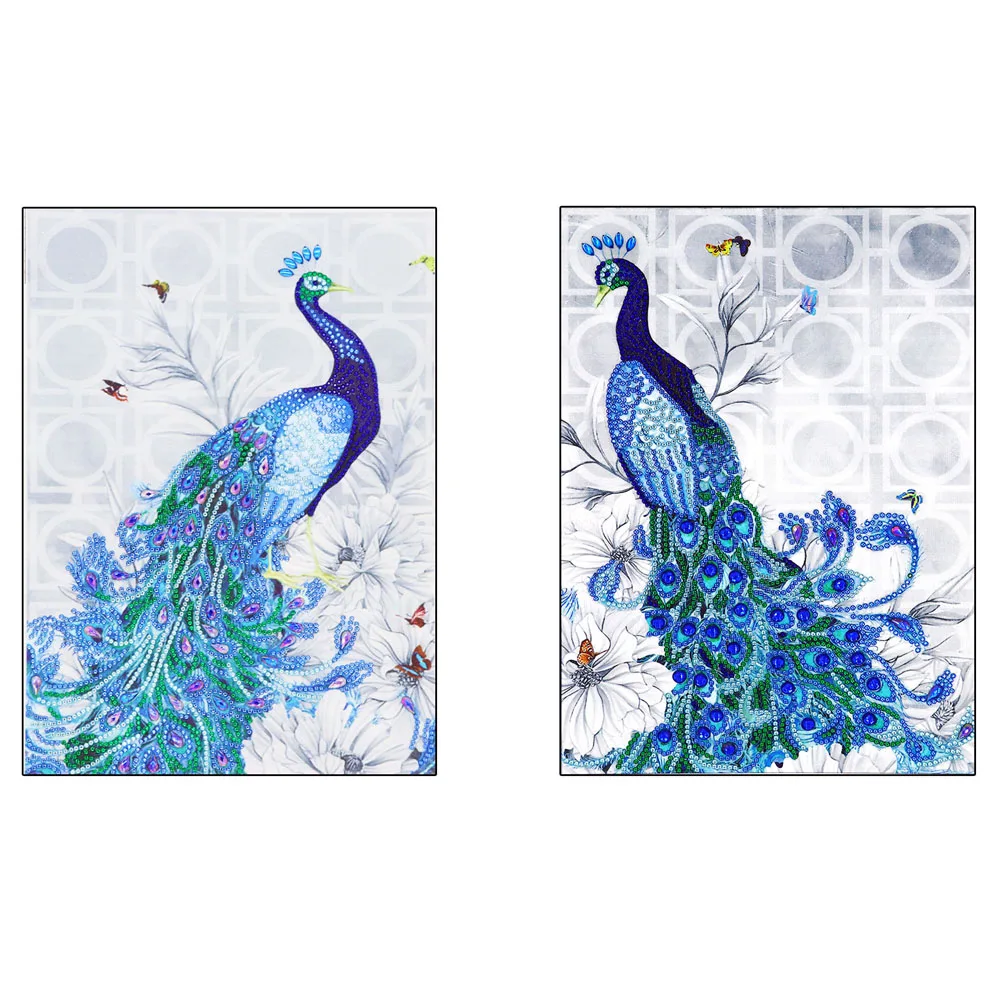 5D DIY azul pavo real pintura de diamantes punto cruz mosaico animal decoración del hogar|Алмазная мозаика и вышивка| |