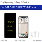 ЖК-дисплей AMOLED для Samsung Galaxy A41 A415 A415F, сенсорный экран с рамкой и дигитайзером на замену, оригинал