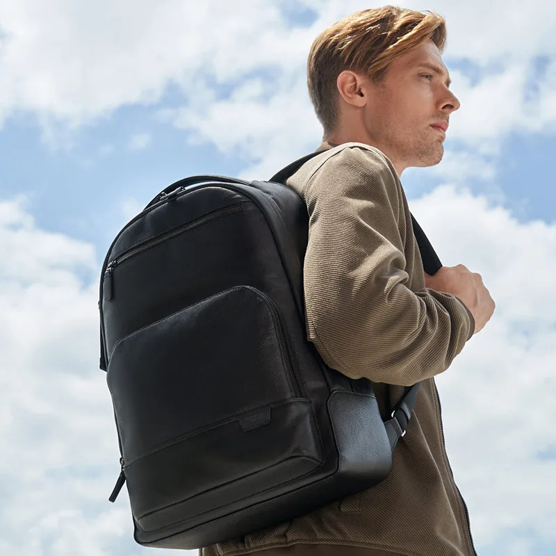 

Top Quality Mordern Fashion Genuien Leather Softback Backpack for Men Outdoor Business Travel Casual Bag