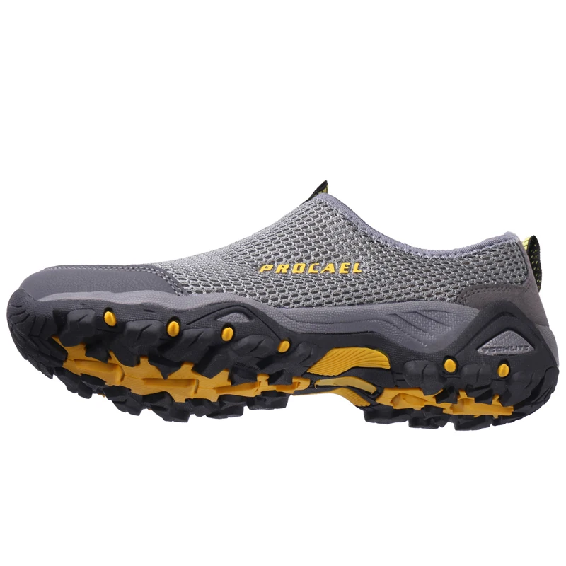 

2021 Summer Men Sneakers Hiker Footwear Breathable Outdoor Hiking Shoes Men Sports Sneakers Breathable Mesh Male Hiking Shoes