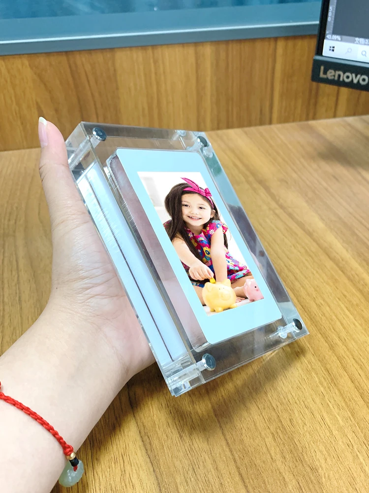 Cuttest Gift--Dropshipping NFT Vertical Display Acrylic Frame 4 inch IPS Screen 1G Memory Battery Photo Frame Digital For Gift enlarge