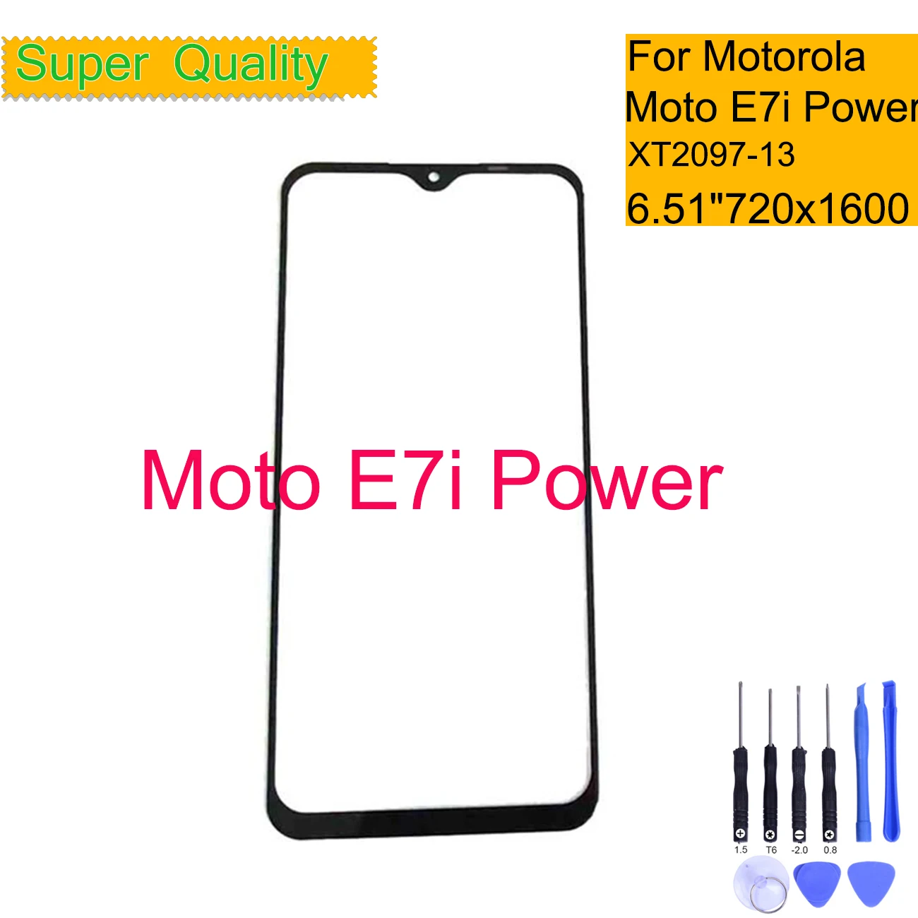

Передняя внешняя стеклянная панель сенсорного экрана для Motorola Moto E7i Power