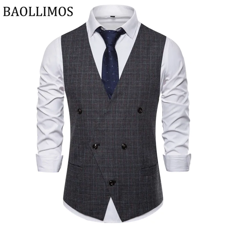 2019 брендовая мужская жилетка куртка без рукавов серый винтажный твидовый жилет