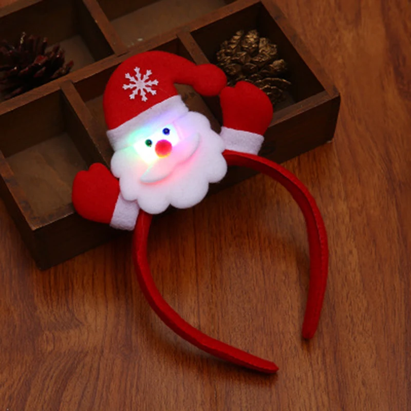 LED Light Christmas Santa Reindeer Snowman Headband Decoration Hair Band Head Hoop Gift Xmas New Year | Дом и сад