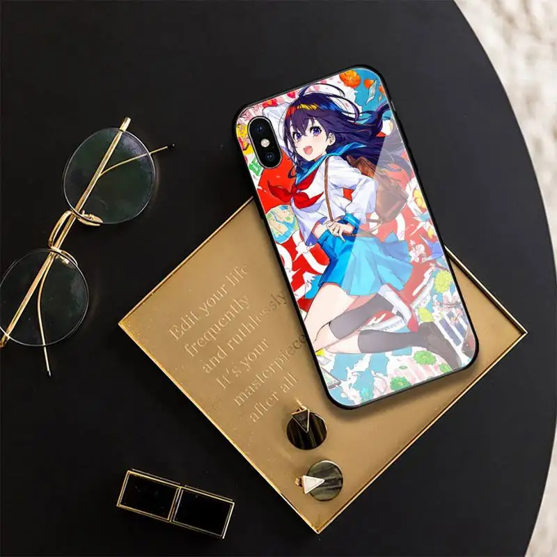 

Japanese Girl Cartoon Phone Case For Iphone 11 Pro XR XS MAX 8 X 7 6S 6 Plus Tempered Glass Cove Fundas