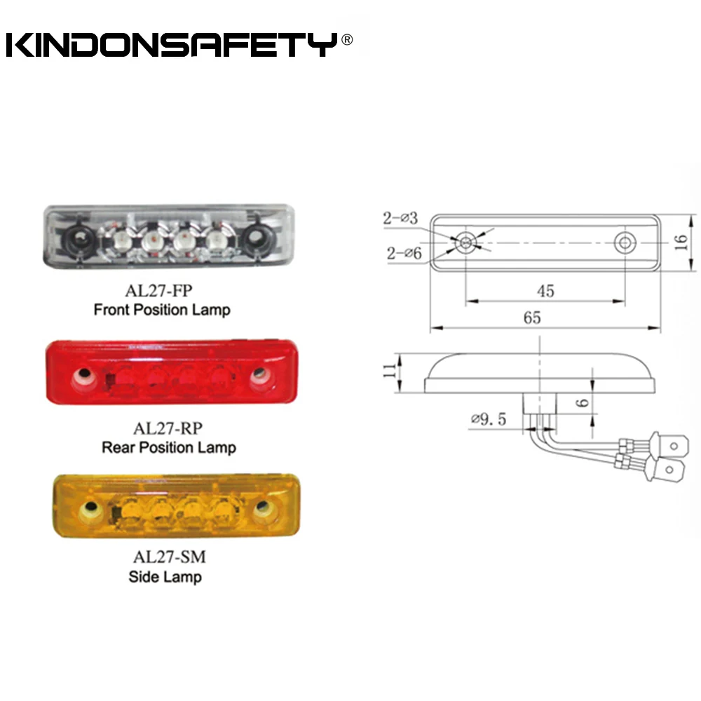 6 шт. Бесплатная доставка! Фонасветильник светодиодный передний с 4 светодиодами
