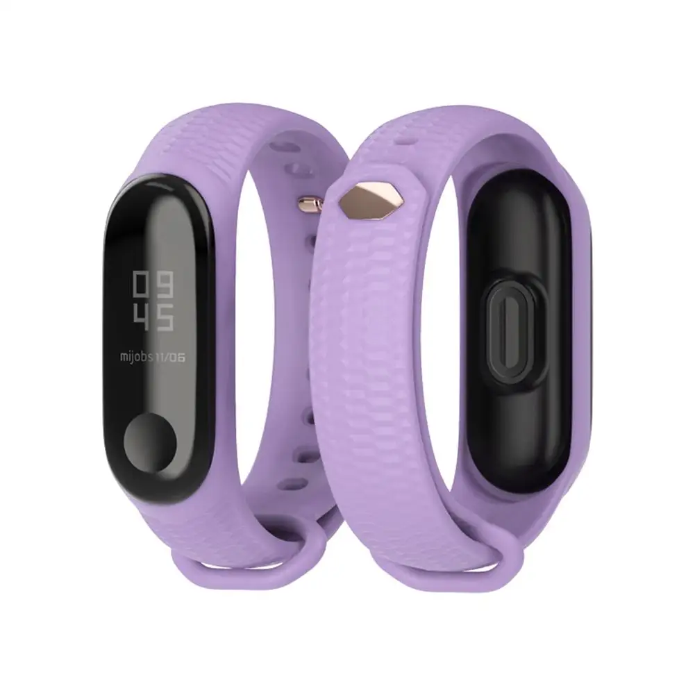 Силиконовый ремешок сменный Браслет дышащий спортивный Mi Band для Mi Band 3 4 Смарт Браслет часы ремешок аксессуары
