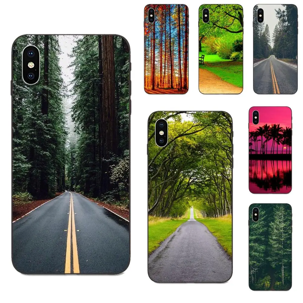 Для Xiaomi Redmi Note 3 3S 4 4A 4X5 5A 6 6A 7 7A K20 Plus Pro S2 Y2 Y3 TPU Cool Best Art простой зеленый лес дорога