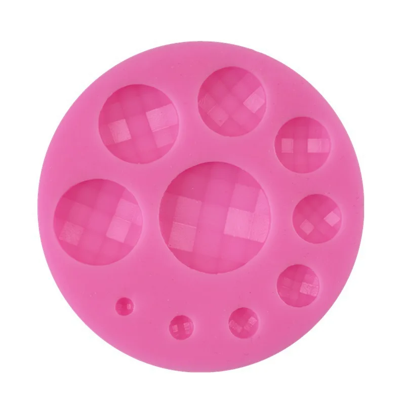 

10 Holes Round Diamond Silicone Mold for DIY Chocolate Candy Pastry Dessert Decoration Fondant Mould Kitchenware Baking Tool