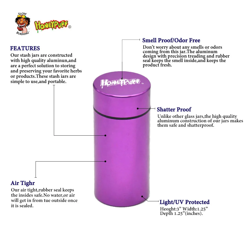 HORNET Stash Jar герметичный алюминиевый контейнер для трав устойчивый к запаху