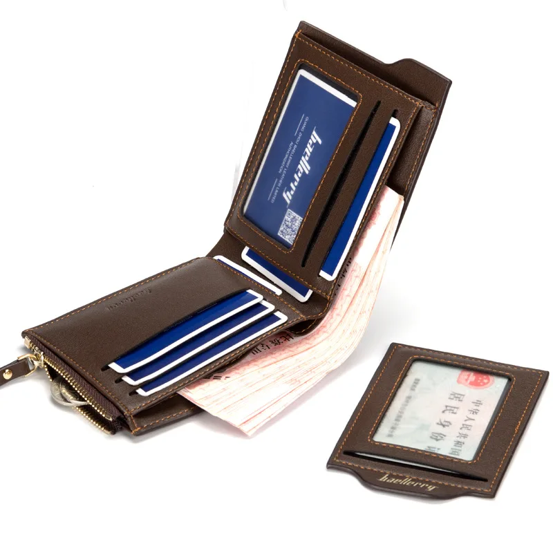 Baellerry мужские кошельки из искусственной кожи на молнии с карманом для монет