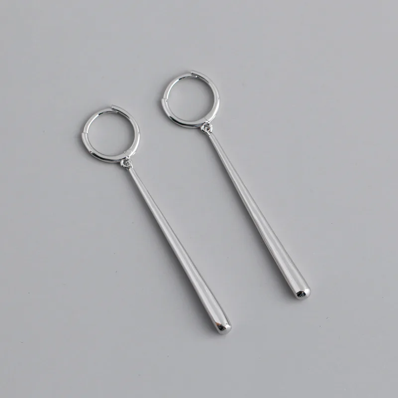 

PONYKISS Hyperbole 925 Sterling Silver Long Drop Water Hoop Earrings for Women Anniversary Fine Jewelry Accessory Girl Gift