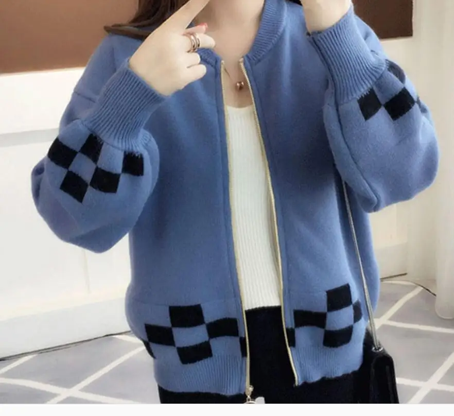 

2021 spring and autumn winter Long sleeve Women's Sweater coat