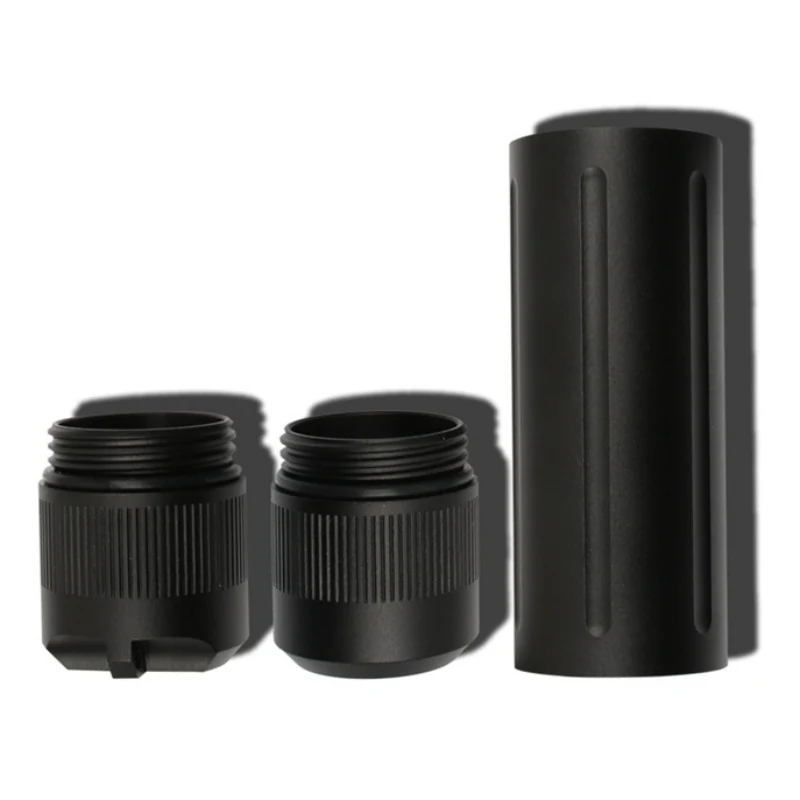 CNC алюминиевый сплав емкость для таблеток черная Водонепроницаемая бутылка
