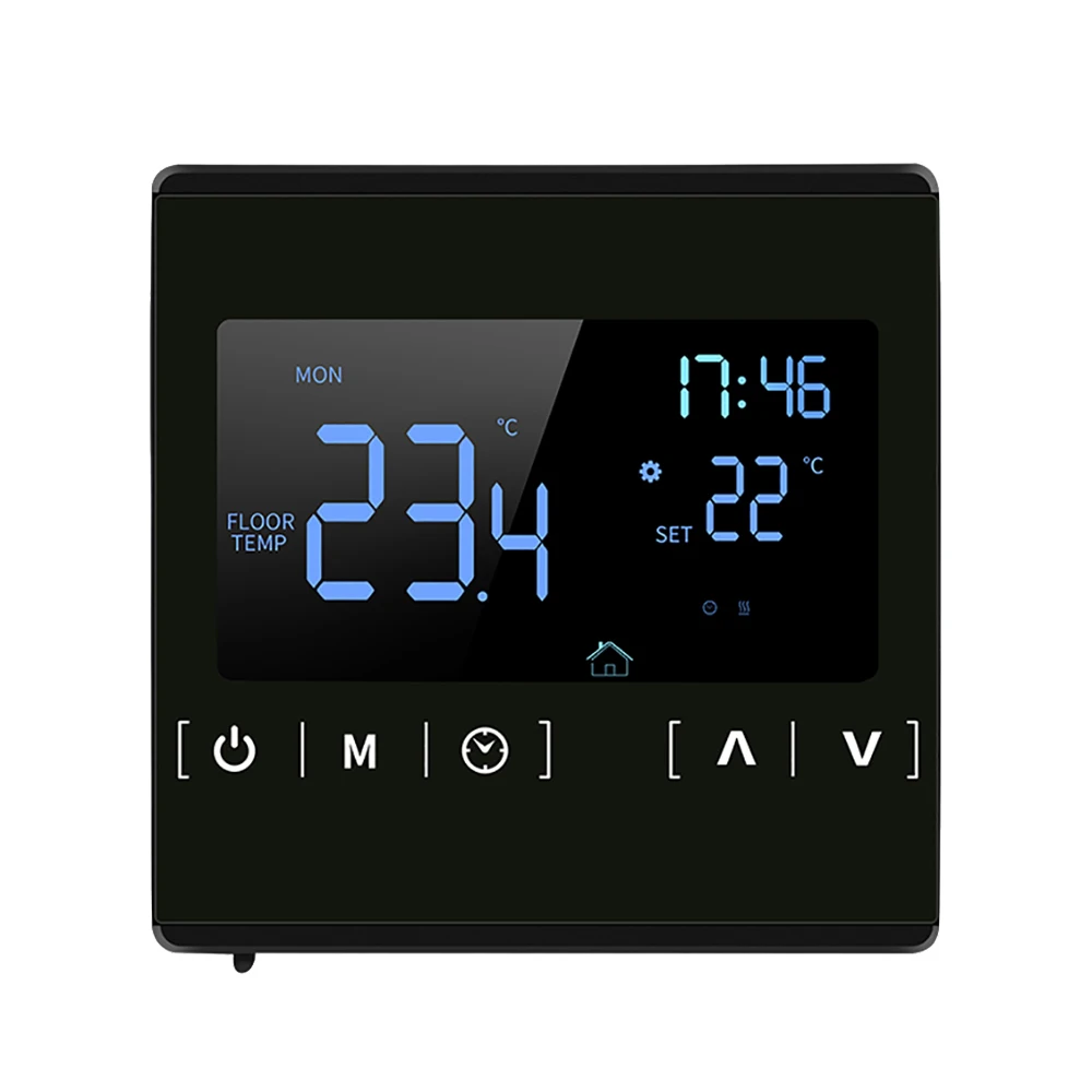 

Терморегулятор с сенсорным ЖК-экраном, термостат, программируемая электрическая система отопления пола, AC 85-250 В, регулятор температуры для ...
