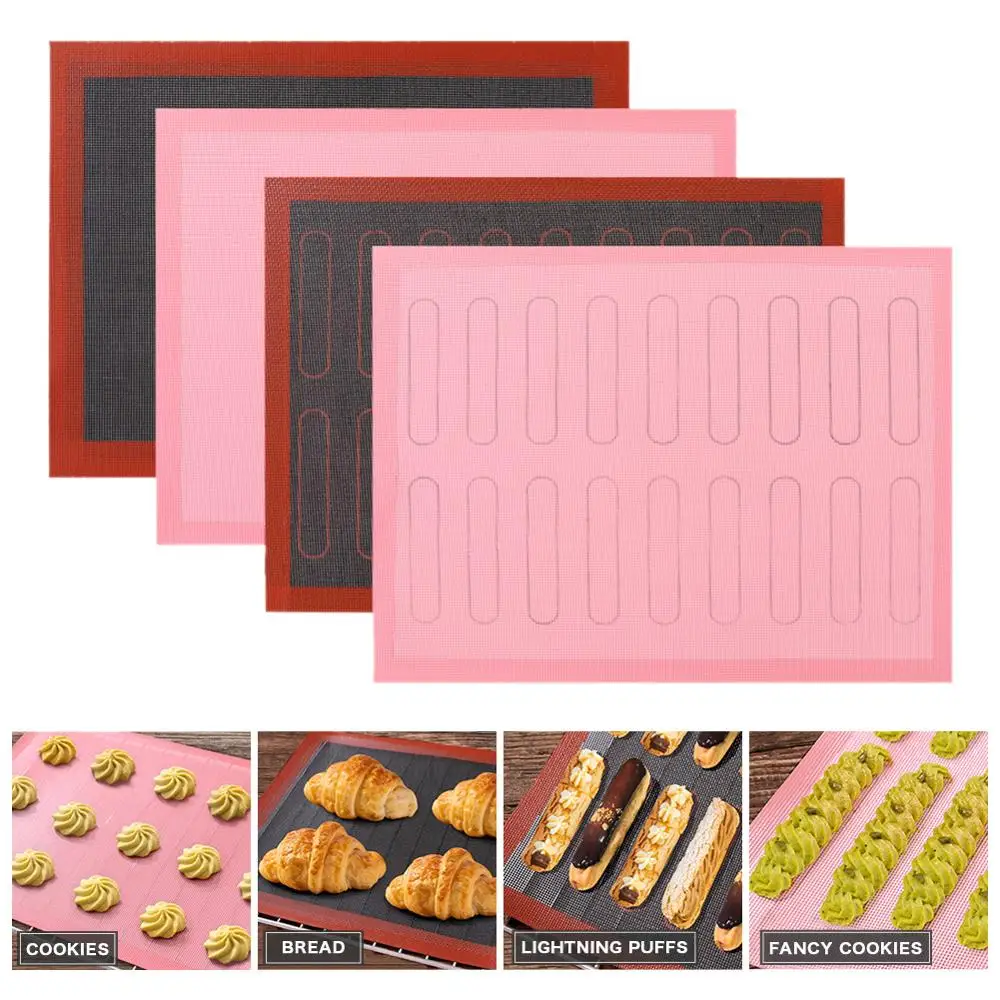 

30x40 Non Stick Baking Mat Oven Sheet Liner For Cookie /Bread/ /Biscuits/Puff/Eclair Perforated Silicone Pastry Tool