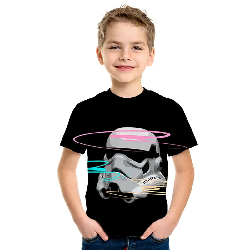 Summer New Parent-child outfit Movie Star wars Print 3d T shirt Boys Girls T-shirt Darth Vader Hip Hop Kids Tee Shirt Cool Baby | Мать и