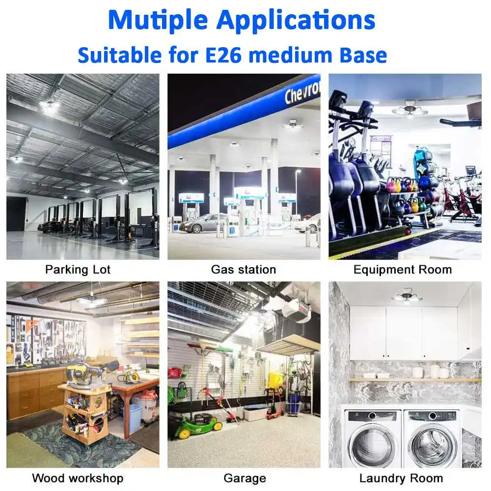 

Supper Bright Sensor Led Garage Light Lamps Industrial for Workshop Warehouse Garage Lighting High Bay Light Garage Accessories