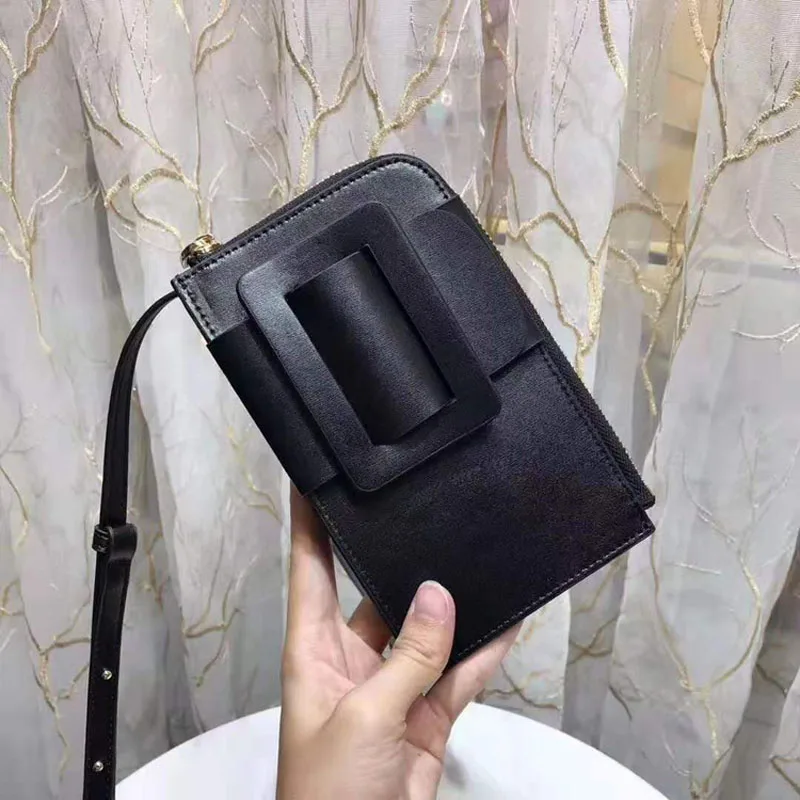 Чехол для телефона с кожаными кнопками роскошный дизайн сумка карт большая