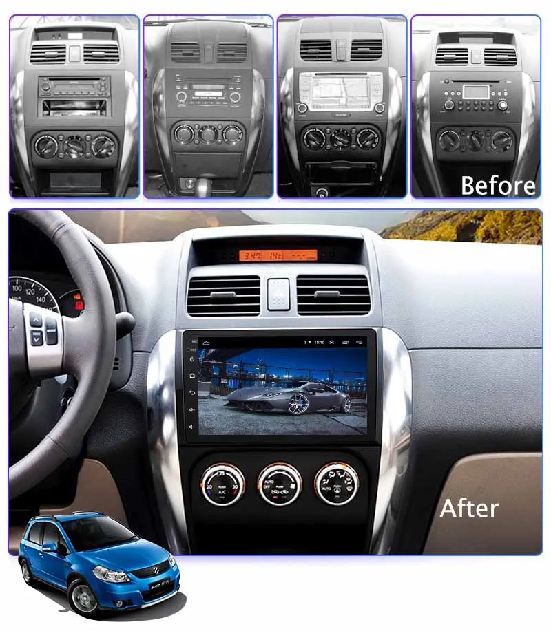 Автомобильный DVD-плеер Wanqi 10 0 для Suzuki SX4 2006 2007 2008 2009 2010 2011 2012 2013 навигация Raido Player |