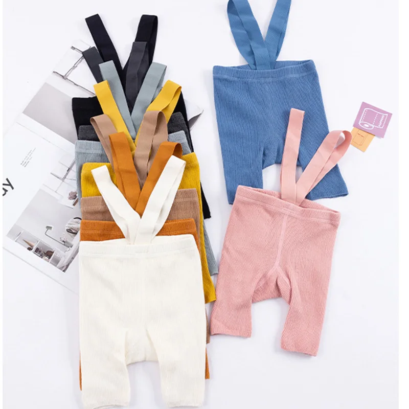 

New Baby Shorty Tights Summer Baby Girl Boy Clothes Combed Cotton Solid Color Infant Suspender Shorts Tights Kids Pantyhose