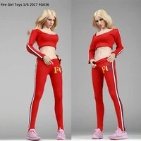 fire girl toys 2017 fg036 16 scale red color women sportswear for 12 female action figure body toys in stock
