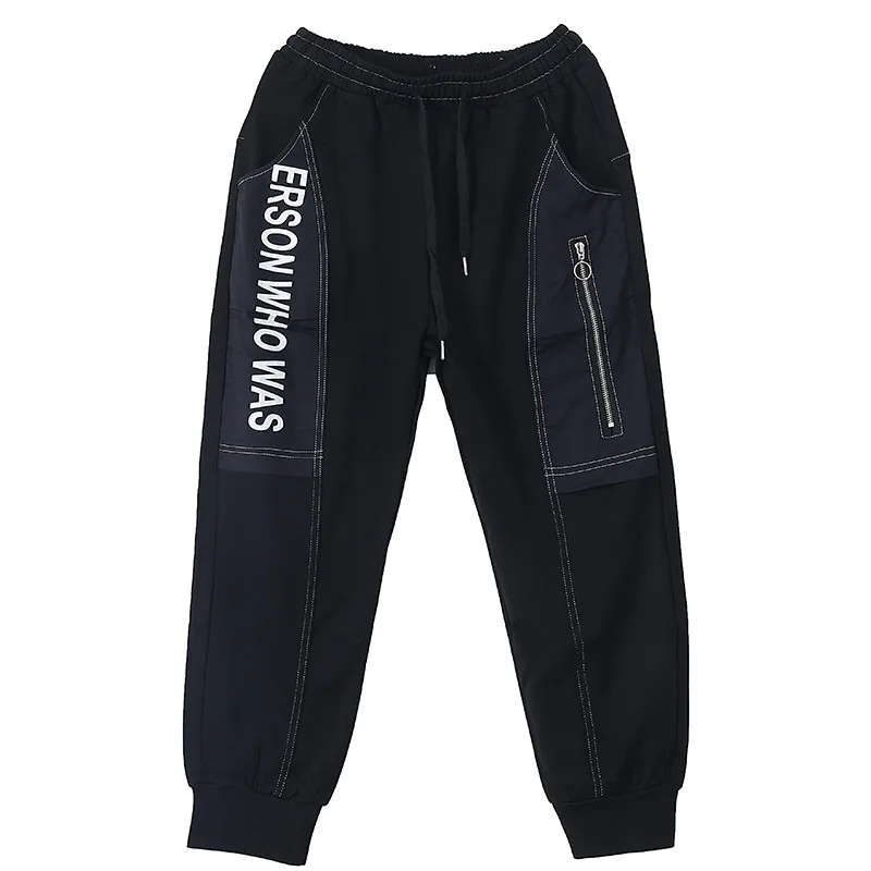 

Max LuLu British New Designer Spring Ladies Casual Patchwork Denim Pants Women Vintage Oversized Trousers Elastic Black Jeans