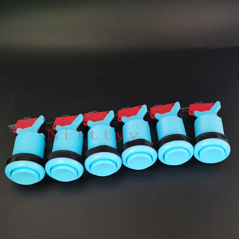 6 шт. кнопка для аркады фиолетовая в американском стиле длинная с переключателем