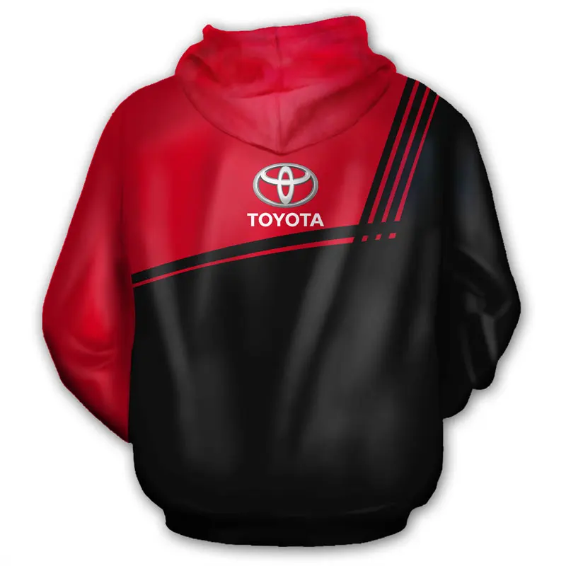 

2021 Outdoor leisure hoodie TOYOTA3D printing hip-hop fashion Harajuku zipper shirt motorcycle brand sportswear