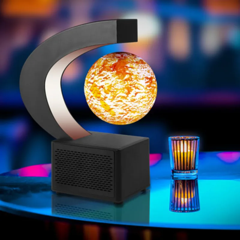 Luz LED de Sol de levitaci&oacute;n magn&eacute;tica flotante con Altavoz Bluetooth, L&aacute;mpara electr&oacute;nica antigravedad, novedad, decoraci&oacute;n del hogar, regalos de cumplea&ntilde;os-1