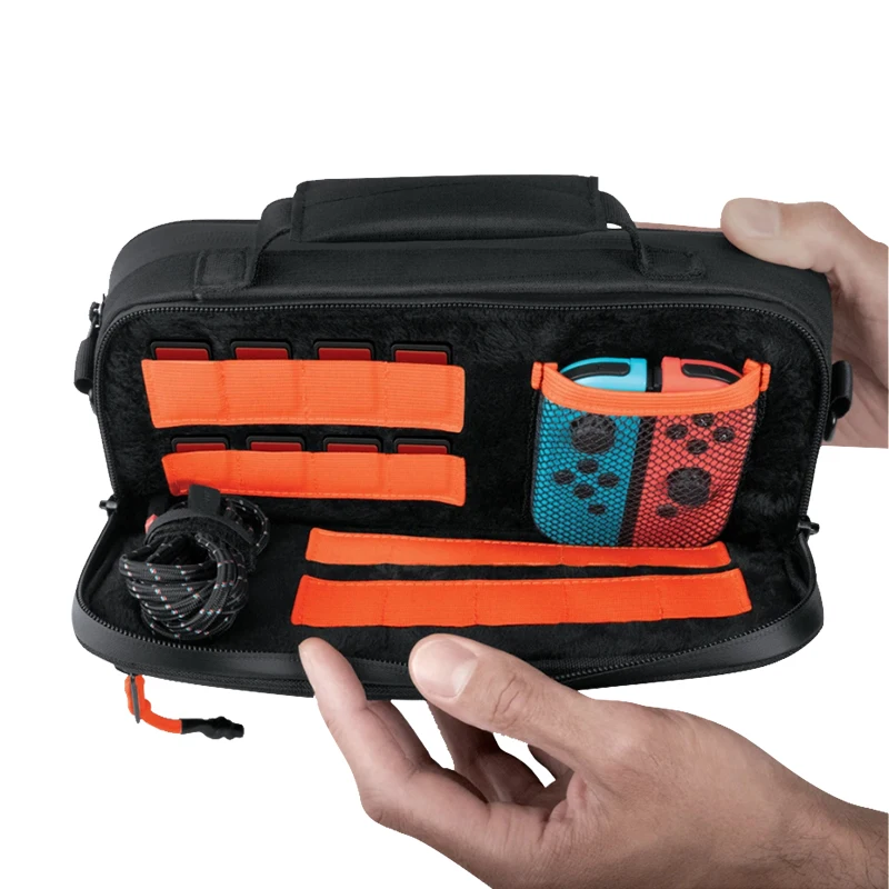 

AOLION Crossbody Travel Bag for Nintendo Switch Console Joy-Cons and Accessories Portable Shoulder Bag Storage Case
