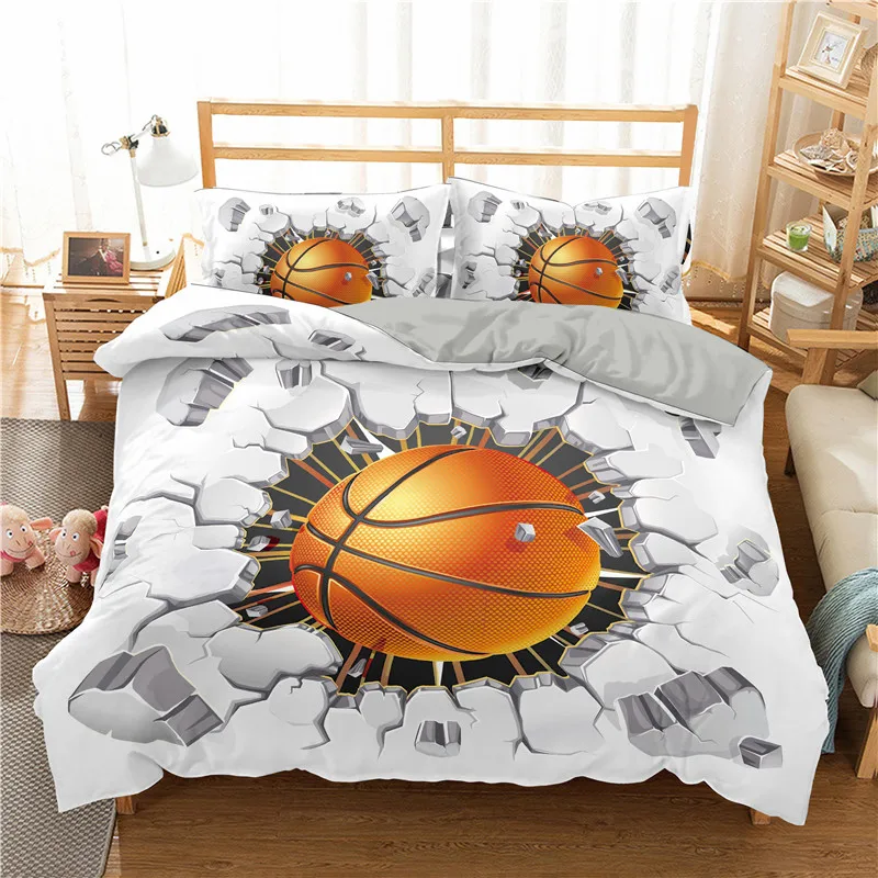 

3D Football Bedding Set Luxury Kids Boys Duvet Cover With Pillowcase Quilt Cover Design Decorate The Bedroom Single Twin Size