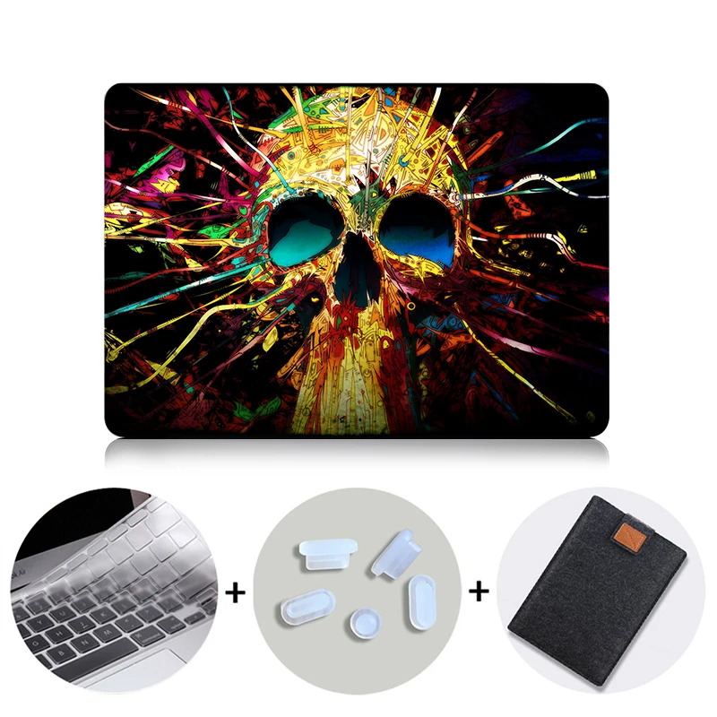 MB02 MTT чехол для Apple Macbook Pro 13 15 retina Air 11 13 дюймов Сенсорная панель Череп чехол для ноутбука mac book 12 защитный чехол - Цвет: MB02