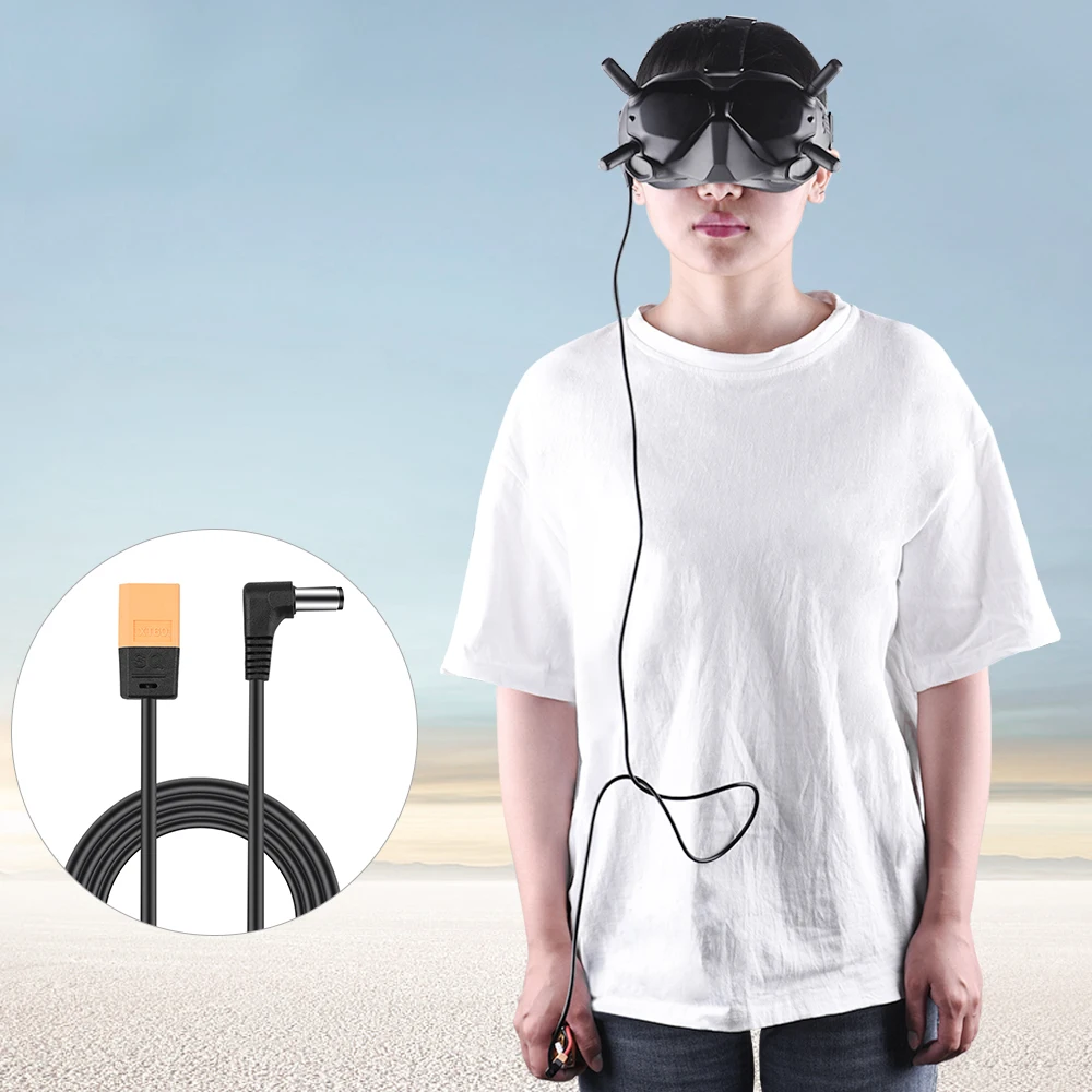 

T60 Bullet Connector Power Cable for DJI FPV Goggles V2 Repairs Apply